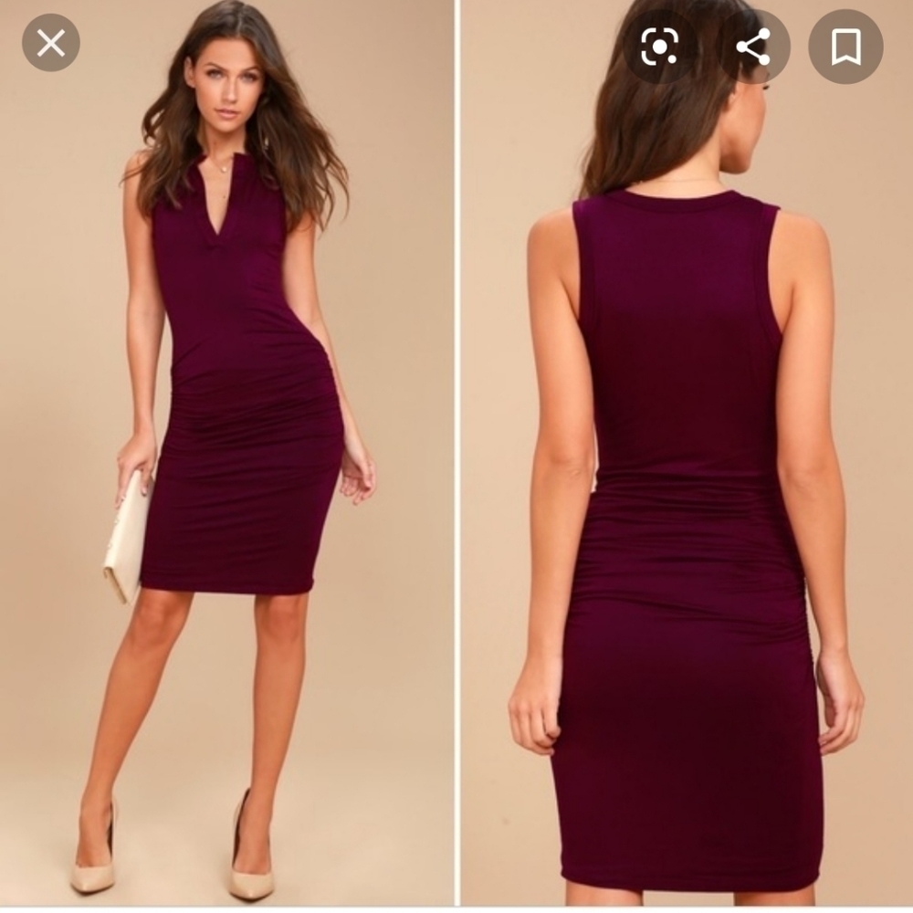 Lulu's Maroon bodycon dress Size XS